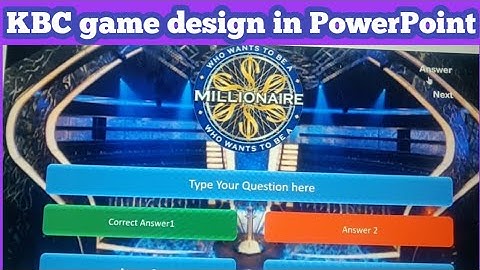 Animated PowerPoint game design tutorial | How to make Quiz on PowerPoint |KBC quiz on PowerPoint |