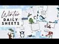 PLAN WITH ME | WINTER DAILY SHEETS | THE HAPPY PLANNER