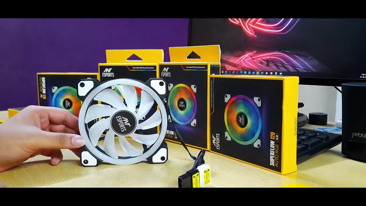 Auto Rgb Fan Perfect RGB Fan in your Budget! | Ant Esports Superflow Auto RGB V2 # ...