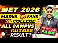 MET 2026 Marks vs Rank vs Branch vs College 🥳 | Manipal Cutoff 2026 | MET 2026 Result | Manipal 2026