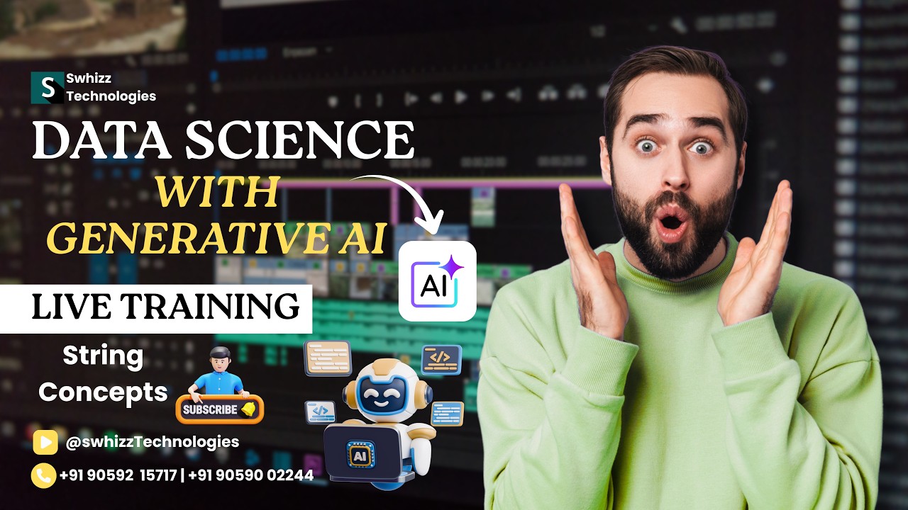DATA SCIENCE WITH GENERATIVE AI | Python String Concepts 🚀 | LIVE ...
