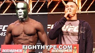 Fighthype.com was on hand at the t-mobile arena in las vegas, nevada
where ufc championn kamaru usman and colby covington weighed for their
highly-anticip...