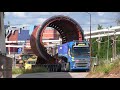 100 ton´s Heavy Haulage | Transport of a debarking drum | Volvo FH16 8x4 750hp