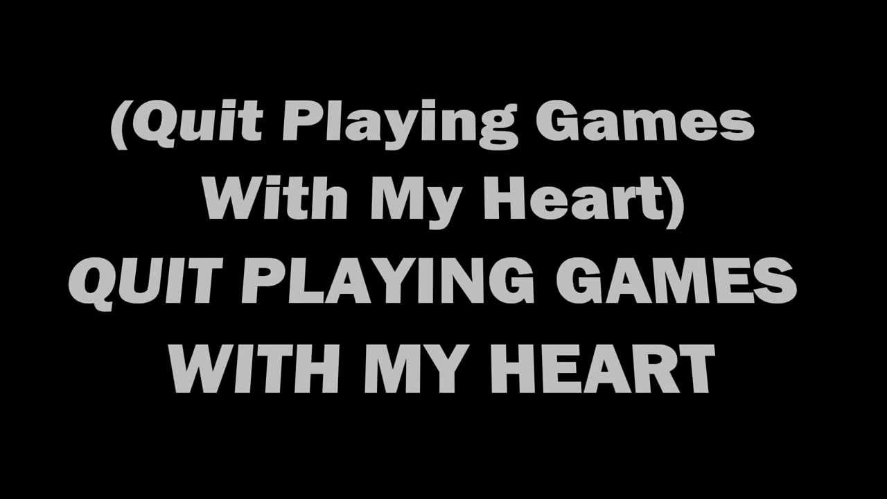 Quit Playing Games (With My Heart) Lyrics by Backstreet Boys