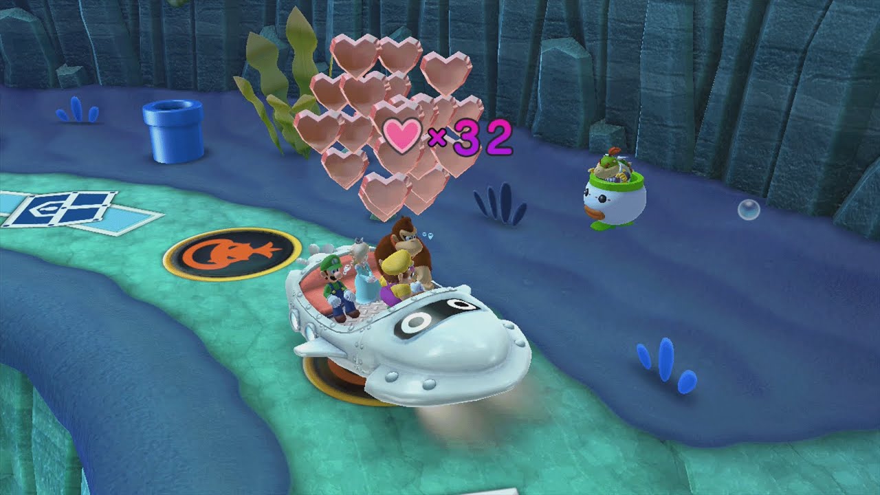 Mario Party 10 - Donkey Kong vs Rosalina vs Luigi vs Wario vs Bowser - Whimsical Waters