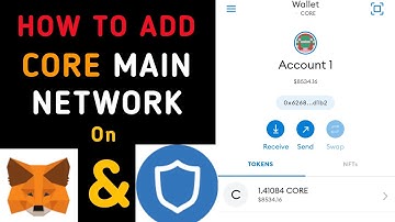 How to add Core main network to metamask/trustwallet #core #coremainnet