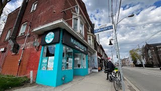 TORONTO LIVE 1st Day of May 2024 Donuts at Maverick's on Queen St W \u0026 Walk About 17 Celsius