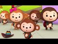 Пять маленьких обезьян | Научитесь считать числа | Kids Tv Russia | Развивающие мультфильмы