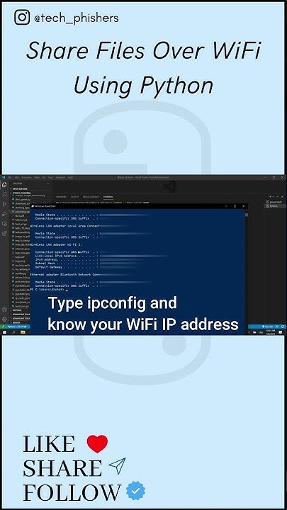 Share files over WiFi using Python 🤩🔥 - YouTube
