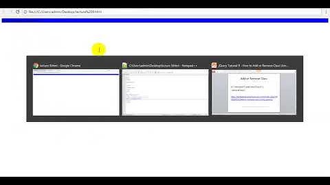 jQuery Tutorial 9 -  How to Add or Remove Class Using jQuery