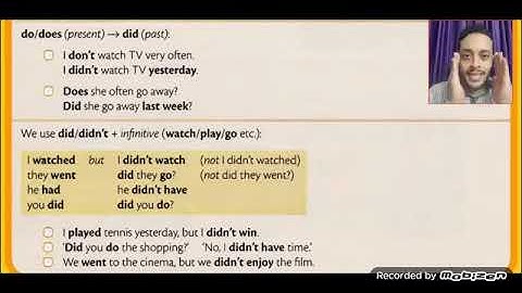 Essential Grammar in Use   unit 12  past simple negative and  questions   I didn