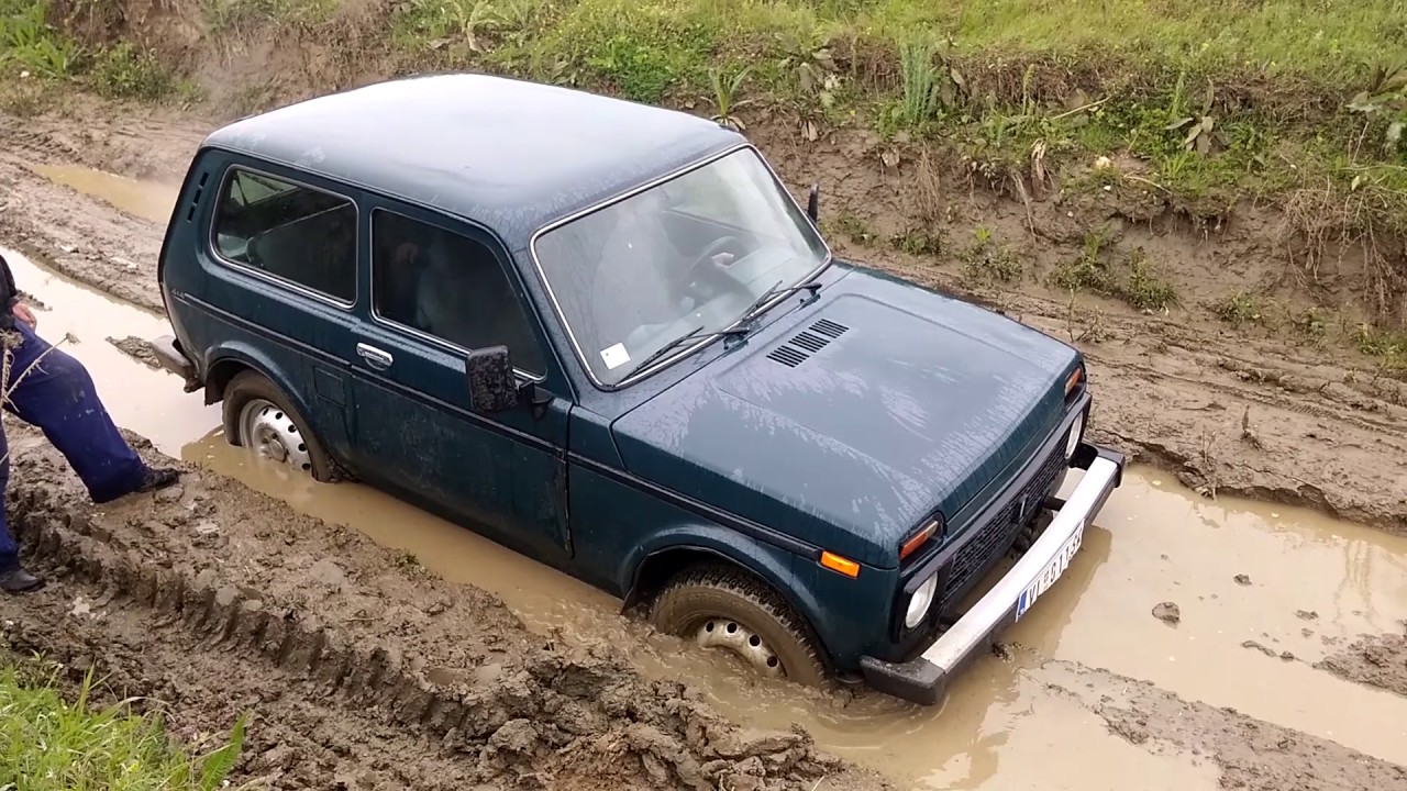 Stuck in the mud Lada Niva 4x4 