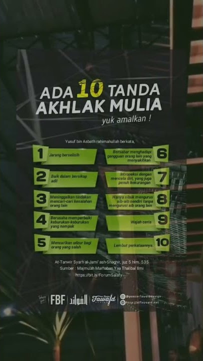 10 Tanda akhlak mulia 😯✨