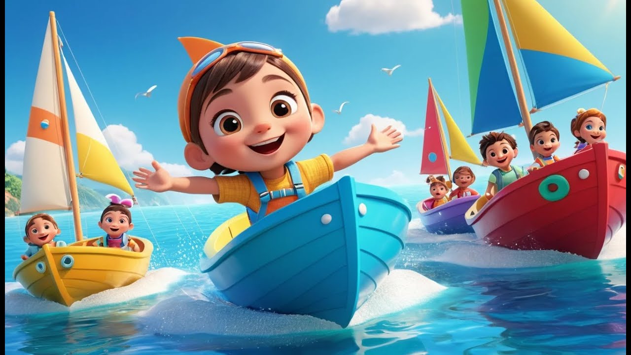 Counting Boats Sailing the Ocean | Fun Learning Song for Kids | Nautical Adventure Rhyme