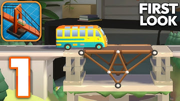 Bridge Constructor Studio - Walkthrough Gameplay Part 1 - Tutorial (iOS, Android)