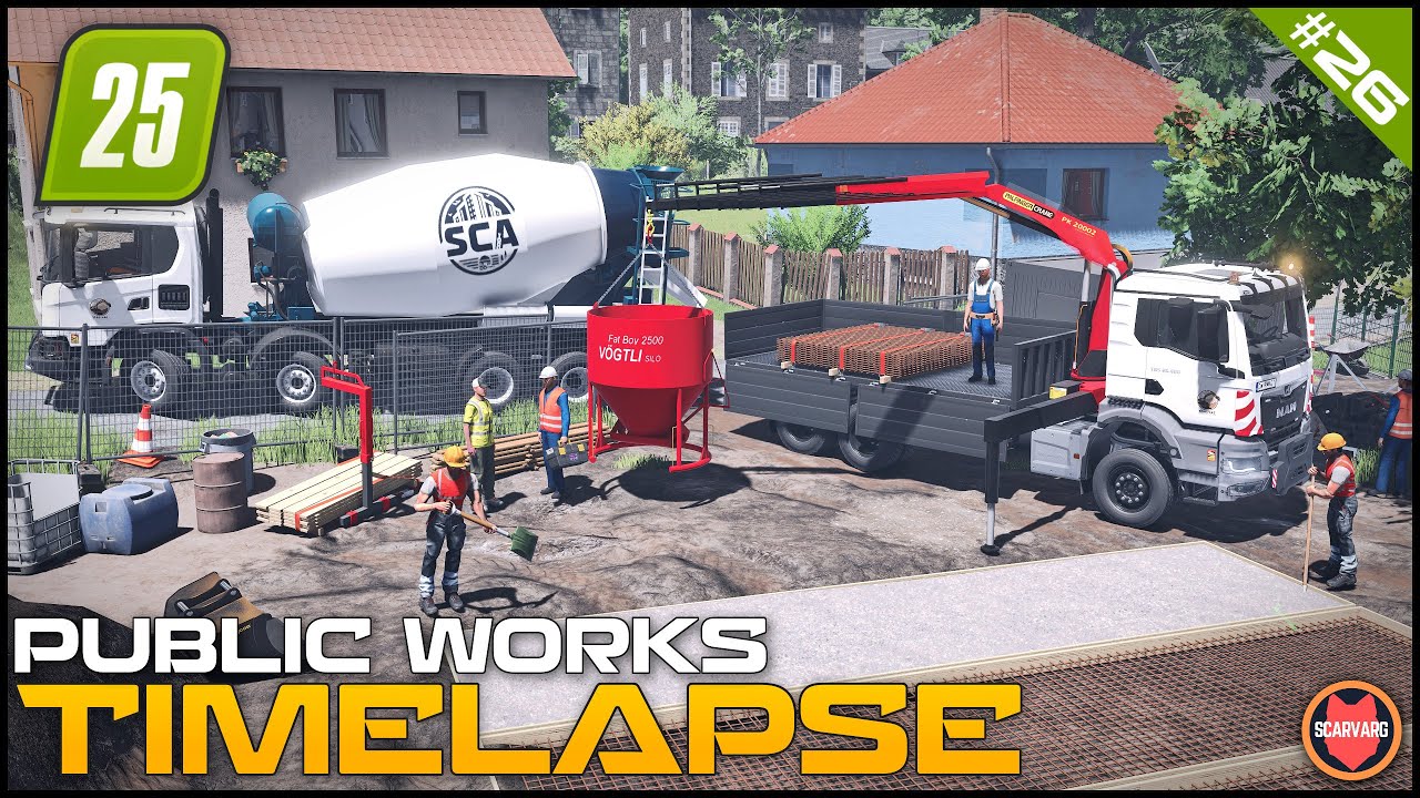 🚧 Delivering Materials, Rebar Setup & Concrete Pour ⭐ FS25 Raven Valley Roleplay Public Works