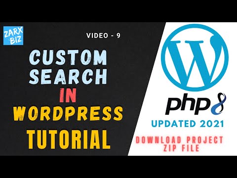 #9 WordPress Search Theme Tutorial | Custom WordPress Search | Updated
