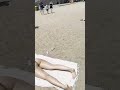 Sunny day at Barcelona beach Spain