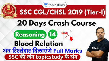 2:00 PM - SSC CGL/CHSL 2019 (Tier-I) | Reasoning by Sachin Sir | Blood Relation