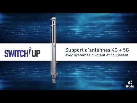 Switch'up : Support d'antennes de télécommunication 5G coulissant et 4G sur porte pivotante.