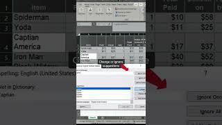 Spell check excel files #excel