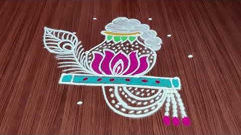 Krishnashtami Special Rangoli Designs| 5x3 Dots Gokulashtami Rangoli |Small Krishna Jayanthi Muggulu