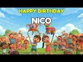 NICO Happy Birthday Song 👑 Premium 3D Animation