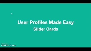 User Profiles Made Easy - Slider Cards