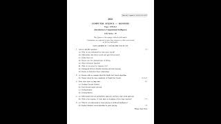 CU 2021 ■ B Sc  Honours ● Computer Science ■ Semester VI ● Paper DSE B 3 ■ Question Paper