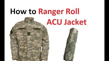 How to Ranger Roll Your ACU Jacket 101 Army Combat Uniform for Packing and Basic Training