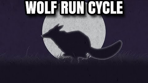 Wolf run cycle animation