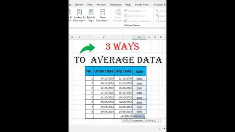 To average Data in excel sheet  #exceltech #excelworld #shotrs