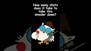 How many shots does it take to take down the Invader?