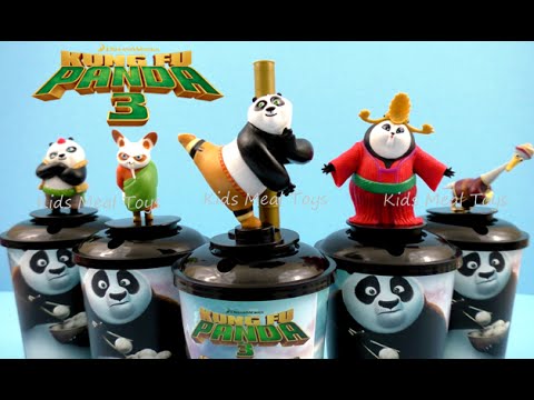 16 Dreamworks Kung Fu Panda 3 Movie Theaters Set Of 5 Cups Cup Toppers Kids Toys Video Review Youtube
