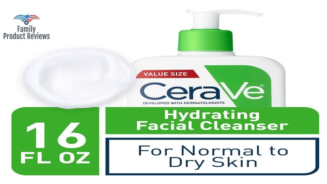 CeraVe Hydrating Face Wash 16 Ounce Daily Facial Cleanser for Dry Skin