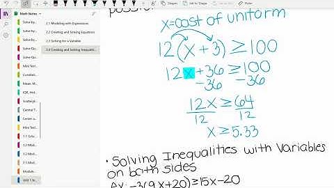 2.4 Creating and Solving Inequalities