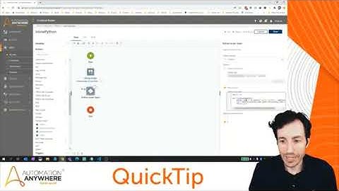 RPA Quick Tips: How to Run Inline Python from Within a Bot || Automation Anywhere Enterprise A2019