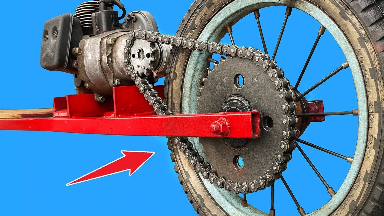 Самая безумная идея сварщика! Превратите велосипед в самодельный скутер из металлолома.