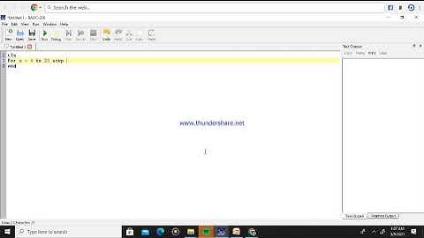 Basic 256 demo on editor FOR NEXT LOOP #1 1