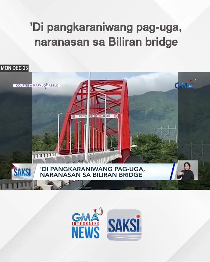 'Di pangkaraniwang pag-uga, naranasan sa Biliran bridge | Saksi