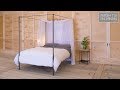 Canopy metal bed fourposter