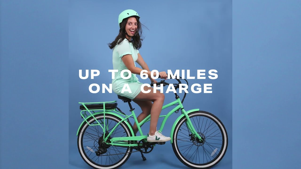 Women's Electric Comfort Beach Cruiser Bike - Around the Block 500w