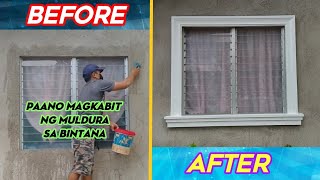 Construction Skill & Ideas How to Install Precast Concrete molding for Window design ;moldura design