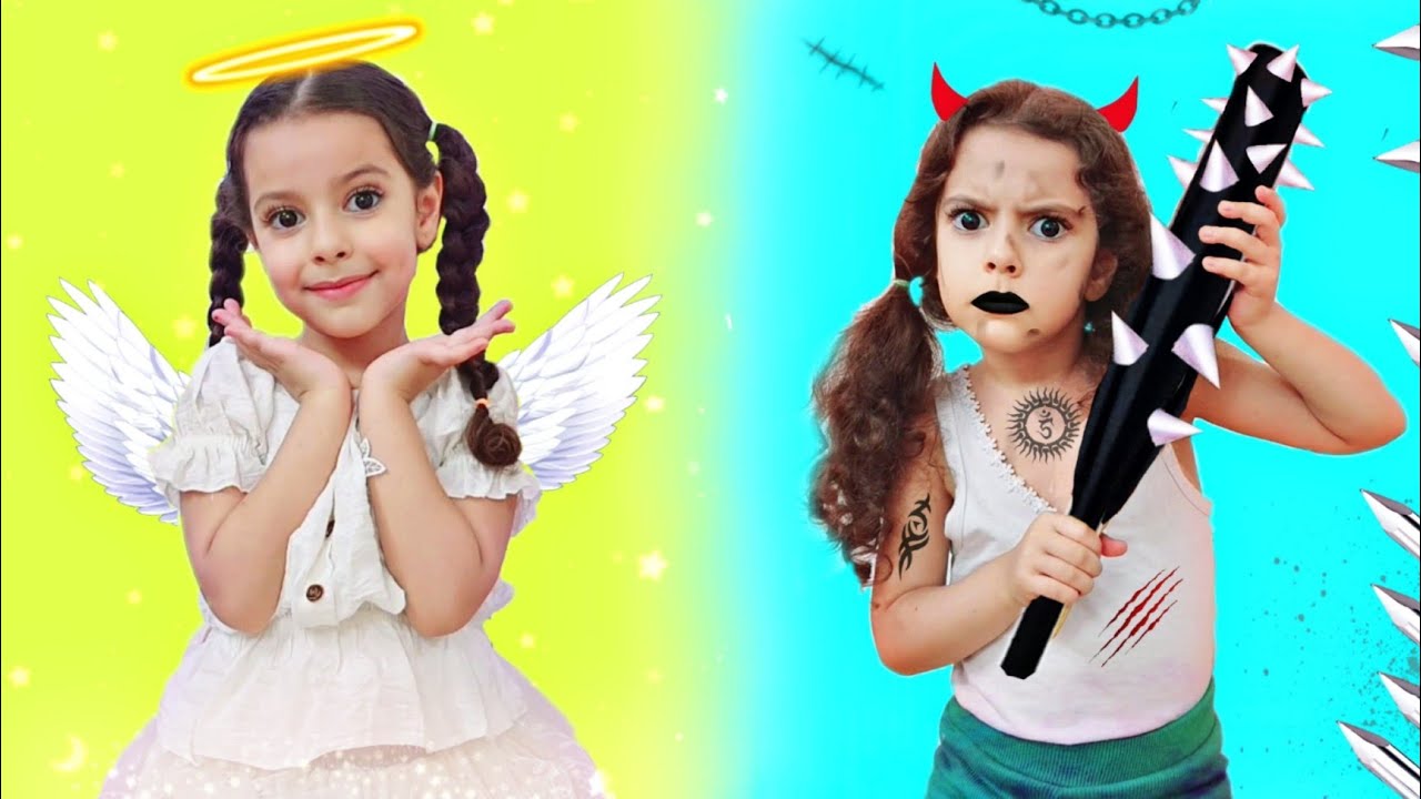 البنت السيئة ضد البنت الطيبة ( لحظات مضحكه )