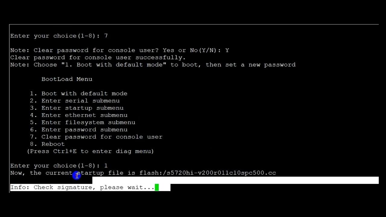 Huawei Switch Reset password Switch Factory reset command YouTube