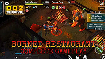 Burned Restaurant [ Complete Gameplay Using Cheaper Gears ] | Dawn of Zombies Survival