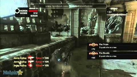 Gears of War 3 Horde Mode Gridlock First Attempt with JR Wave 51656