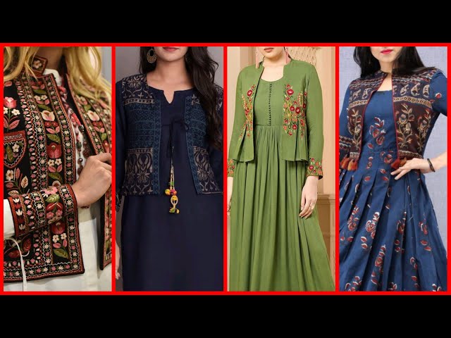 Trendy Gown Style Jacket Kurti at Rs.610/Piece in yamunanagar offer by  Snehas Creation