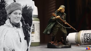 Painting WWII Sniper Roza Shanina | 1/35 Scale Figure Tutorial