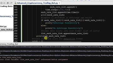 Viz Arbitrage Data 5 -  MatPlotLib - Arbitrage Cryptocurrency Bot in Python  - Code  - Ch 5.27